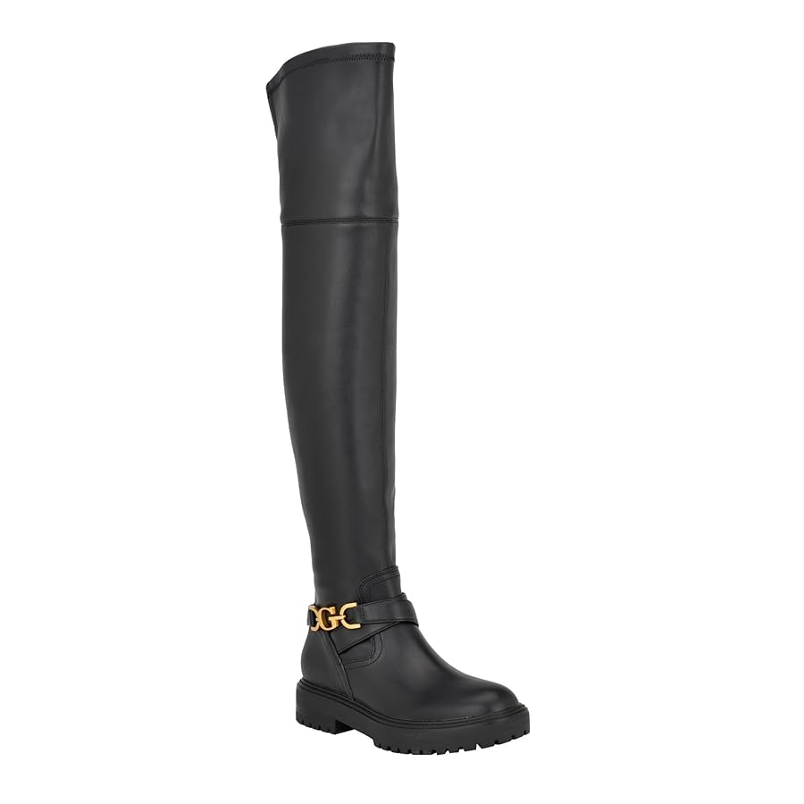 Amazon.com | Guess Women's JELLIO Over-The-Knee Boot, Black